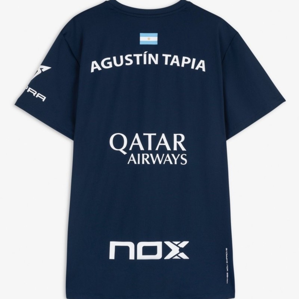 AGUSTIN TAPIA SPONSORS AT10 NAVY BLUE T-SHIRT size medium